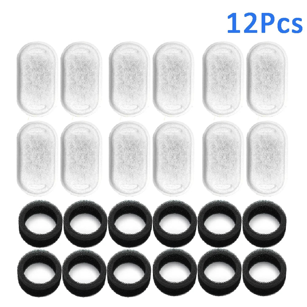 Cat Water Fountain Filters Replacement 8–24 Pack | KEMORELA Fountain Filter Pack Axl 12pcs No plug