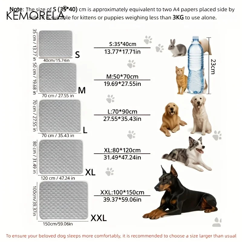 KEMORELA Pet Cooling Pad – Washable Dog & Cat Cool Mat Pet Cooling Mat Axl