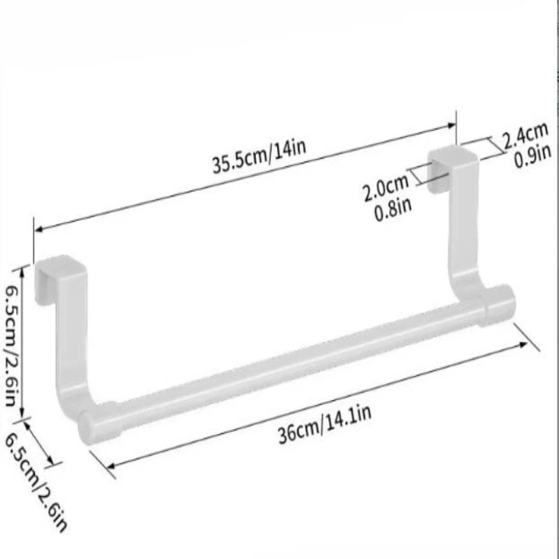 2-Pack No-Drill Wall Mount Towel Rack – Stainless Steel Bar Towel Rack Axl
