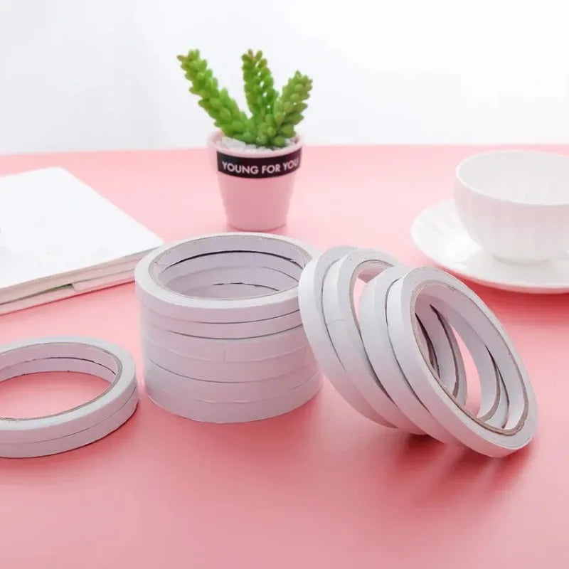 White Double-Sided Tape 1cm×120cm – DIY Craft Stationery 4pk Double-Sided Tape Axl