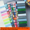 800 PET Translucent Index Tabs – 10 Colors for Organization Index Sticker Tabs Axl 800pcs random colors
