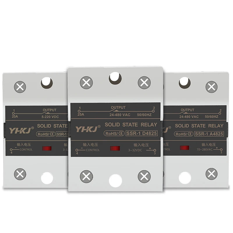 Solid State Relay 10A–120A DC-AC AC-AC DC-DC SSR | 24-480VAC Solid State Relay Axl