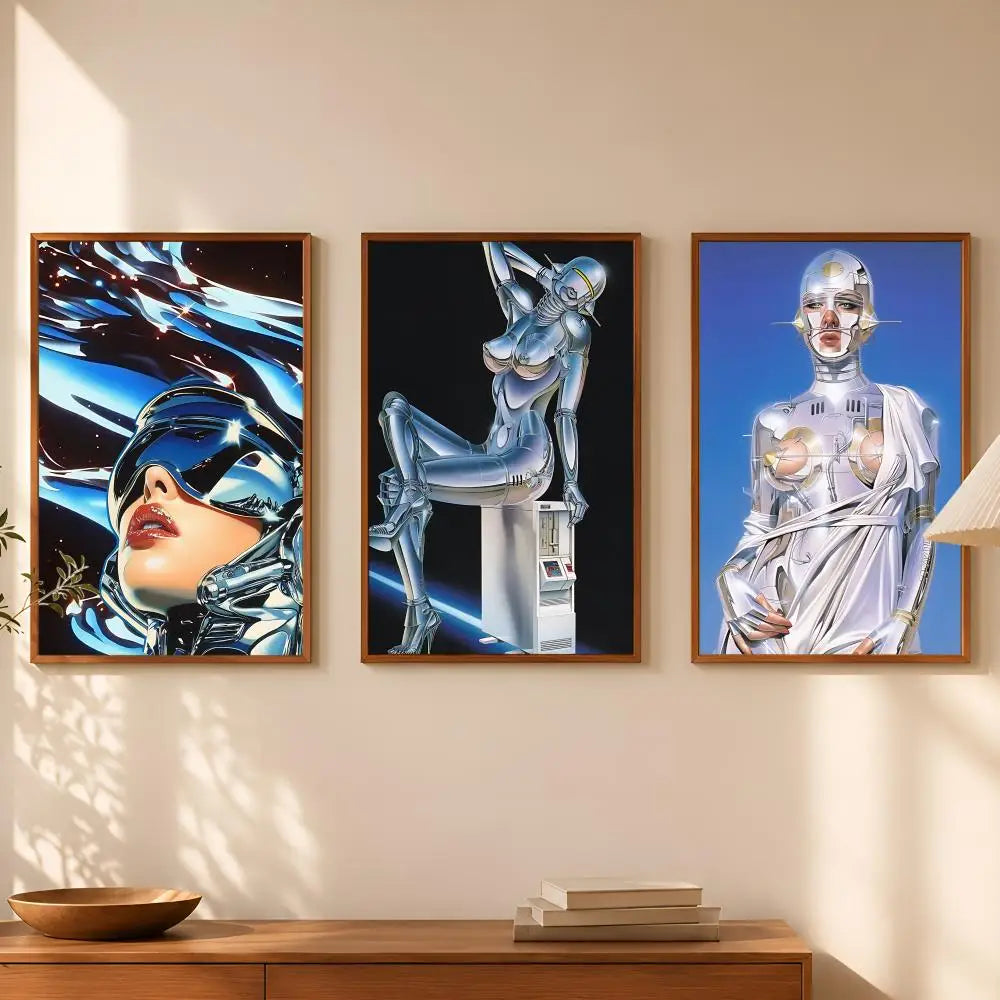 Hajime Sorayama HD Self-Stick Wall Art Poster | Waterproof Decor Wall Art Poster Axl