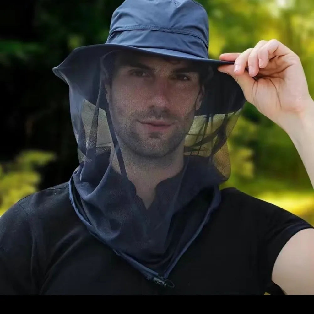 Mosquito-Proof Fishing Sun Hat with Full Face Net | Outdoor Cap Outdoor Fishing Hat Axl