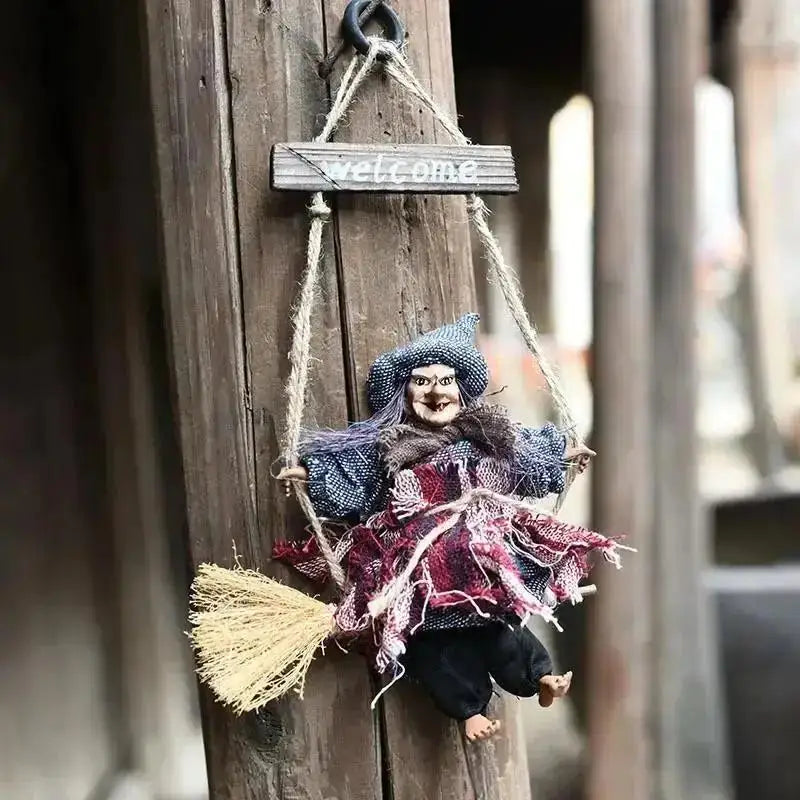 Halloween Hanging Witch Doll Ornament | Scary Party Decor Halloween Hanging Decor Axl