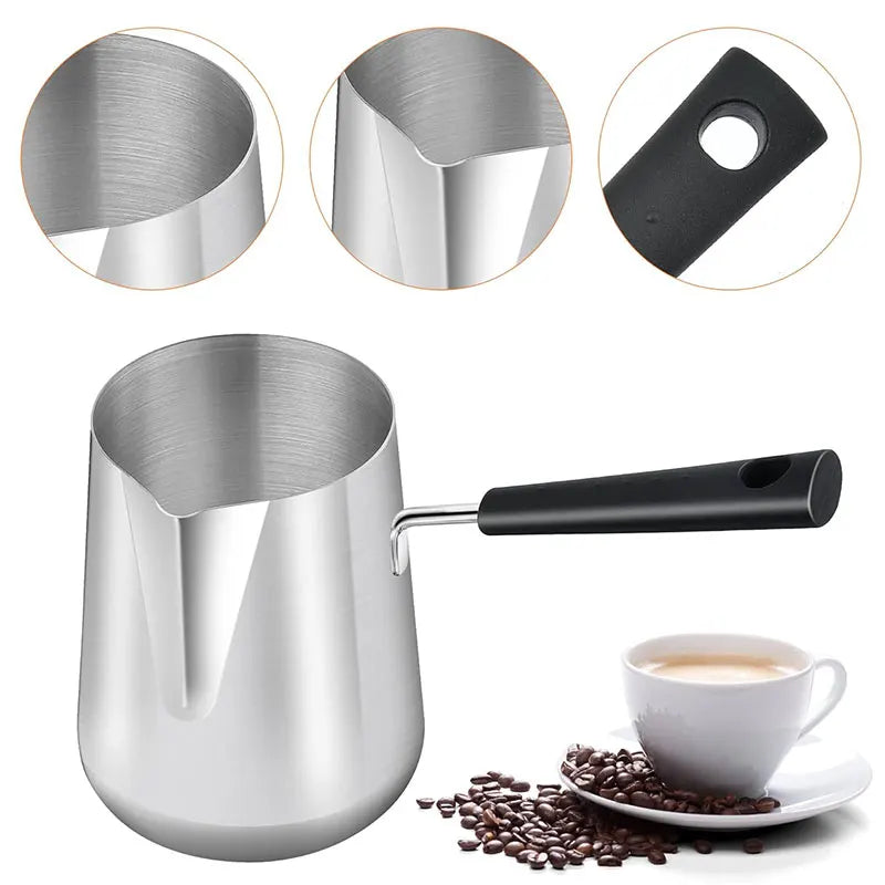Turkish Coffee Pot – Stainless Steel Milk & Butter Warmer Coffee Pot Warmer Axl