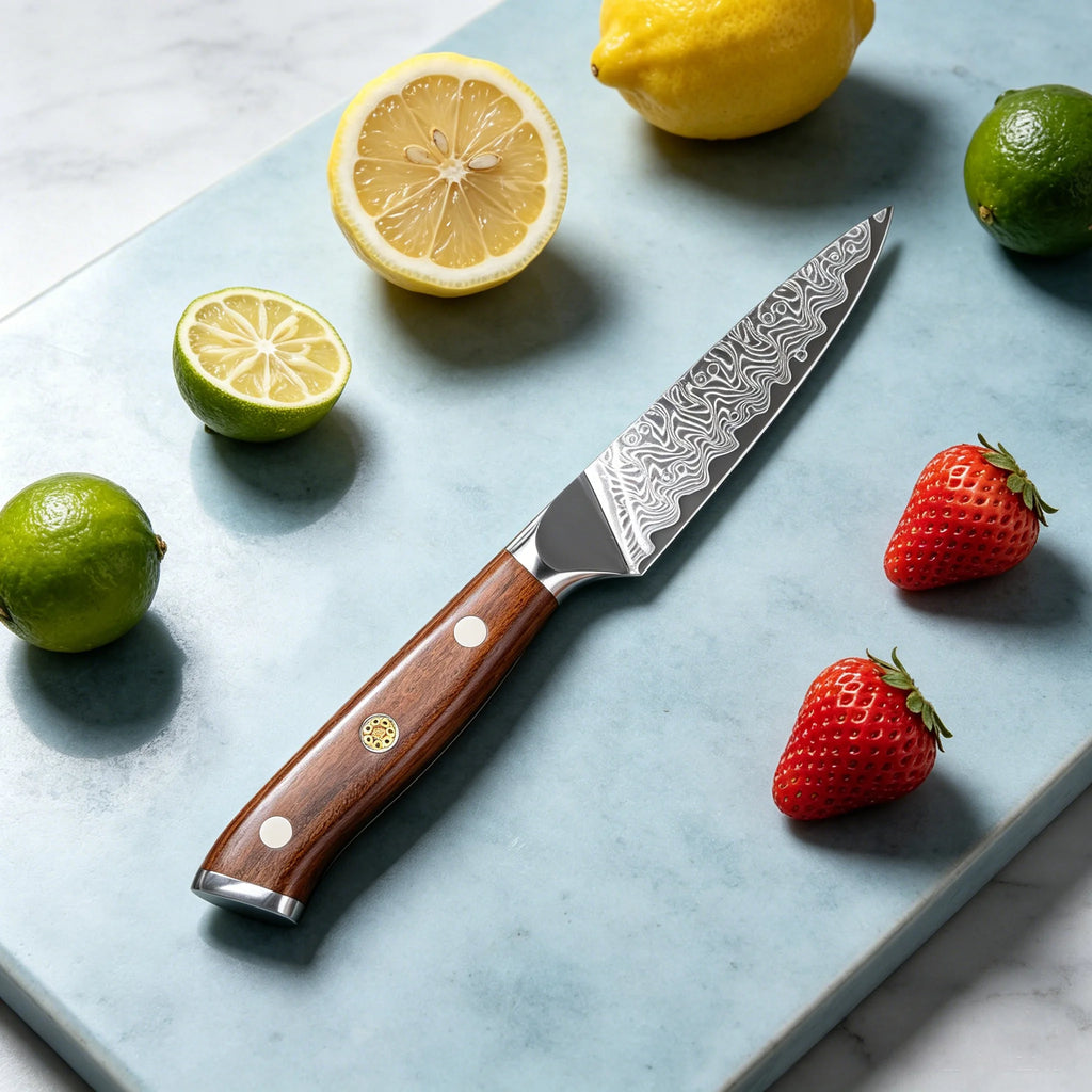 67-Layer Damascus Steel Paring Knife – Sharp Kitchen Chef Knife Damascus Paring Knife Axl Chef Knife