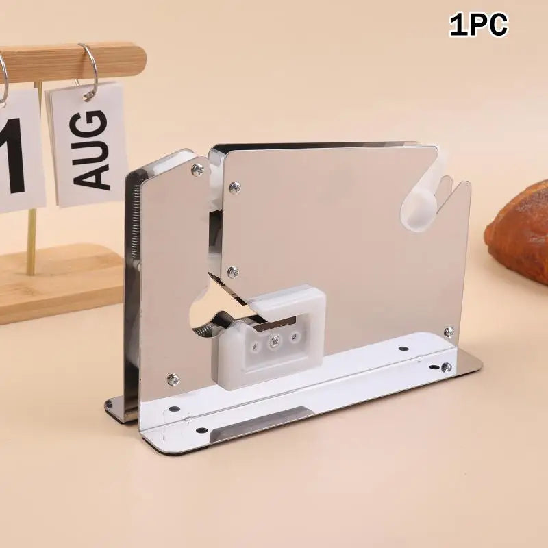 Portable Metal Bag Sealer & Tape Dispenser with Cutter Bag Sealer Tool Axl 1PC Silver