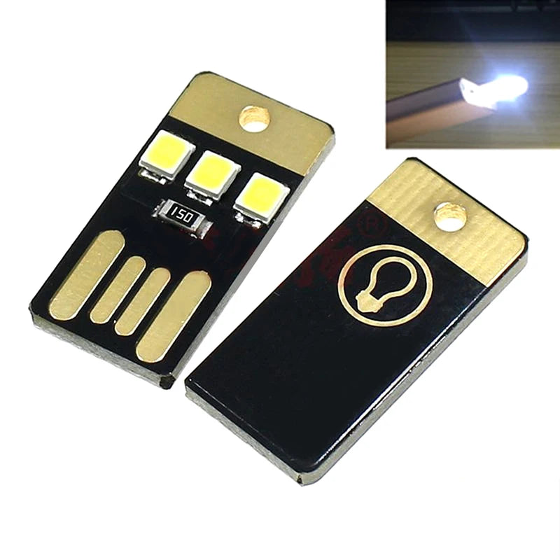 Mini USB LED Night Light – Portable Keychain Flashlight USB LED Night Light Axl Black