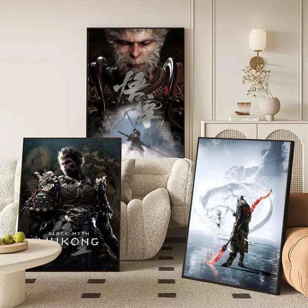 Black Myth Wukong Canvas Wall Art – Unframed Poster Print Canvas Wall Art Axl