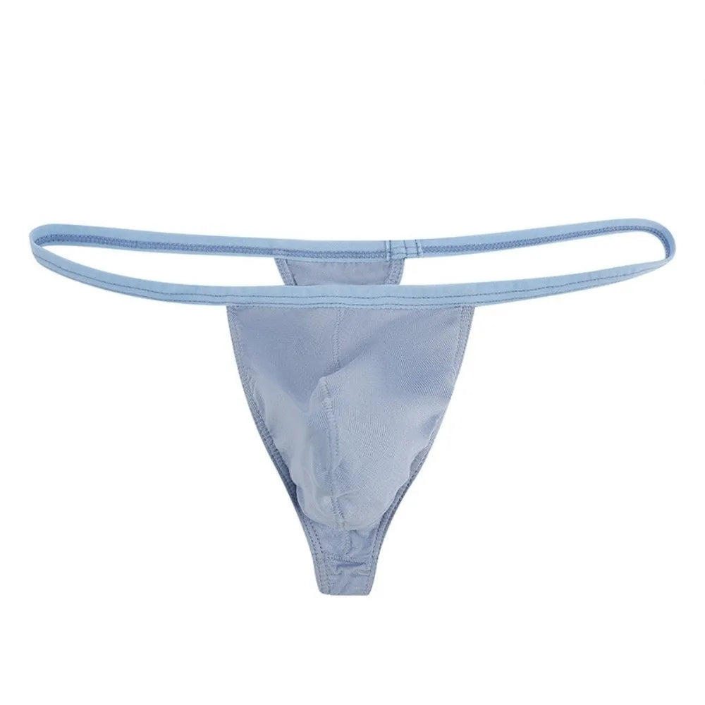 Men's Modal Thong Underwear – Breathable Low Waist G-String Men's Thong Underwear Axl Light Blue M