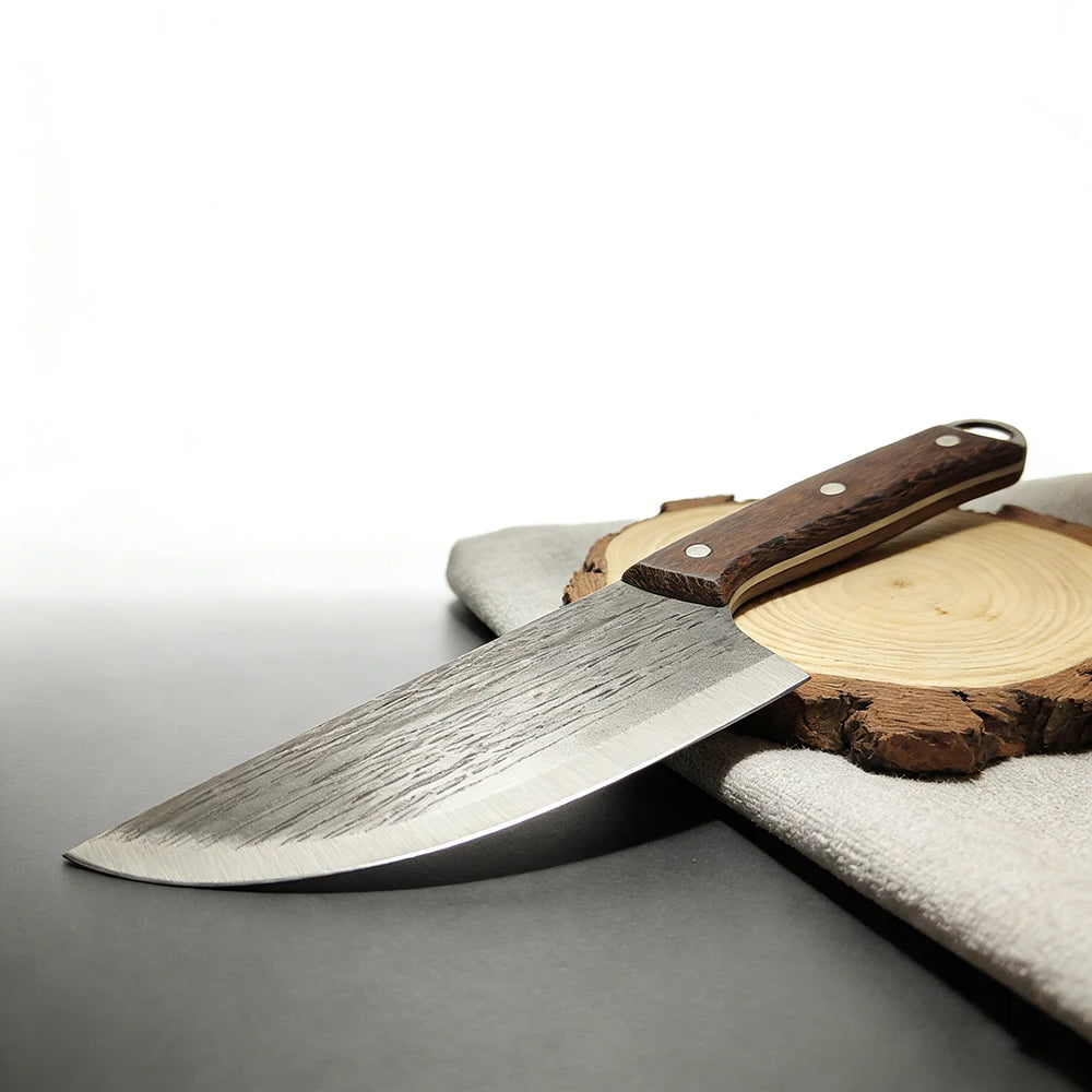 Forged Meat Cleaver Stainless Steel Chef Knife – Wood Handle Meat Cleaver Knife Axl