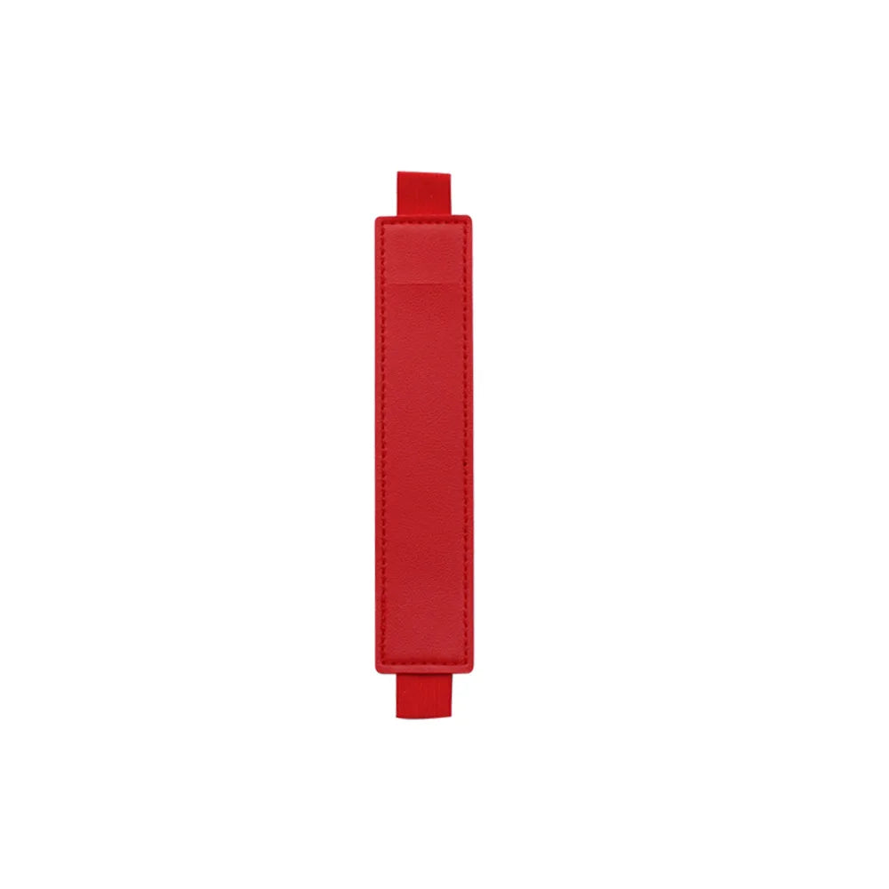 PU Leather Pen Holder – Detachable Elastic Notebook Pen Sleeve Notebook Pen Holder Axl Red-1pcs
