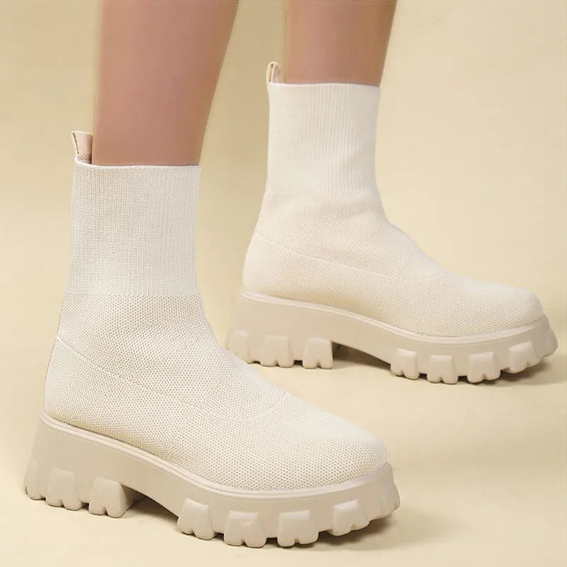 HAJINK Women's Platform Slip-On Sock Sneakers | Casual Shoes Platform Sneakers Axl