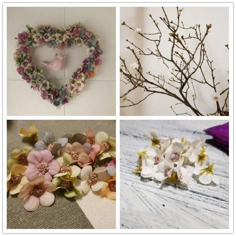 Silk Artificial Daisy Flower Heads 50/100 Pcs – Multicolor Decor Artificial Flower Heads Axl