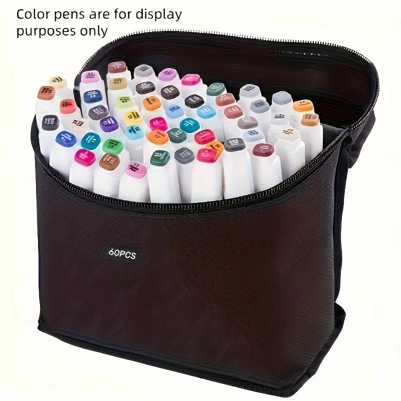 Large Capacity Marker Storage Bag – Holds 60 Markers | Zippered Marker Storage Bag Axl