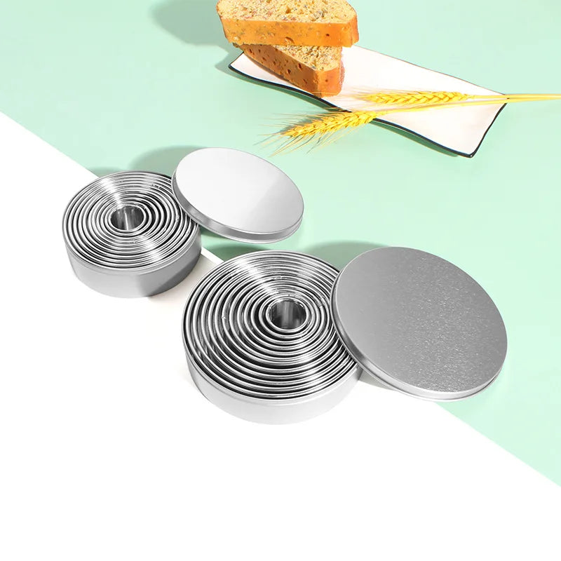 11-Piece Round Cookie Cutter Set – Dough & Dumpling Molds Cookie Cutter Set Axl