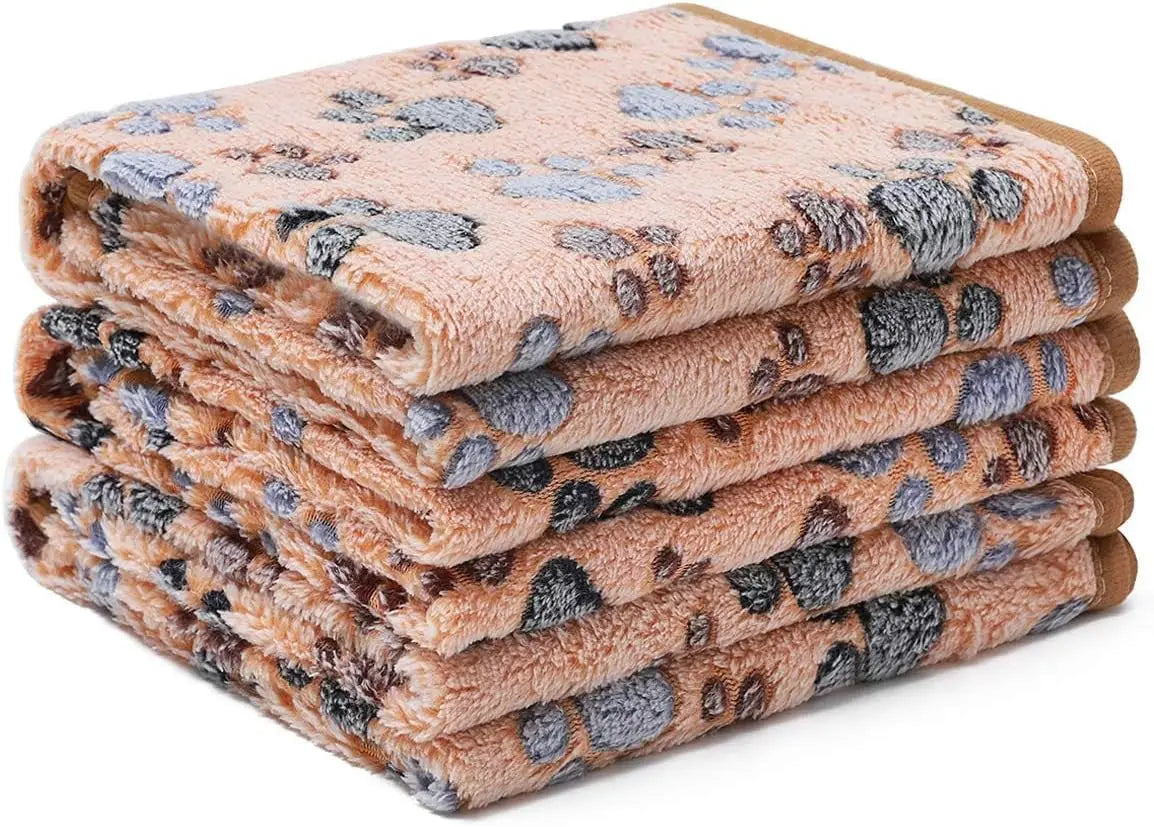 KEMORELA 3-Pack Soft Fleece Pet Blankets for Dogs & Cats Pet Fleece Blanket Axl Brown 104X76CM