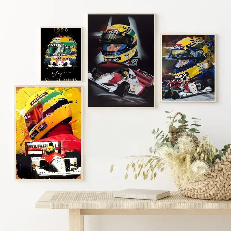 Senna F1 Helmet World Champion Poster – Wall Art Sticker Wall Art Poster Axl