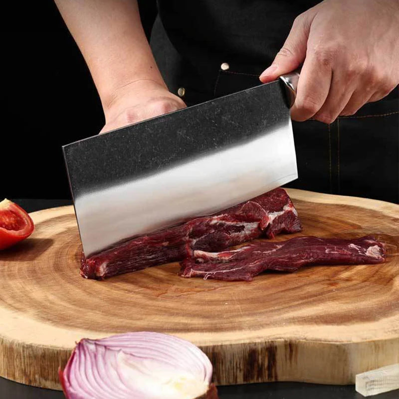 InLeung Hand Forged Chinese Cleaver – Sharp Kitchen Knife Kitchen Cleaver Knife Axl