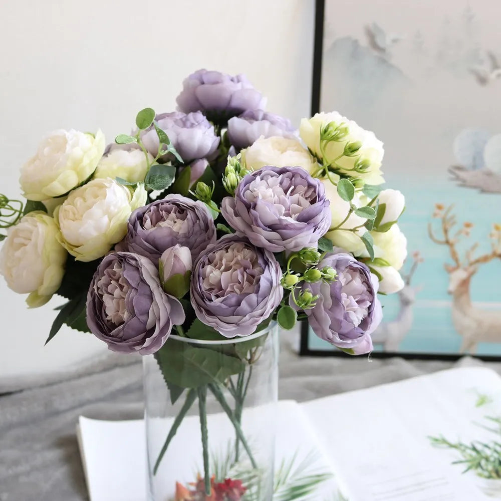 Silk Peony Artificial Flowers 30cm – Wedding & Home Décor Bouquet Artificial Flower Bouquet Axl