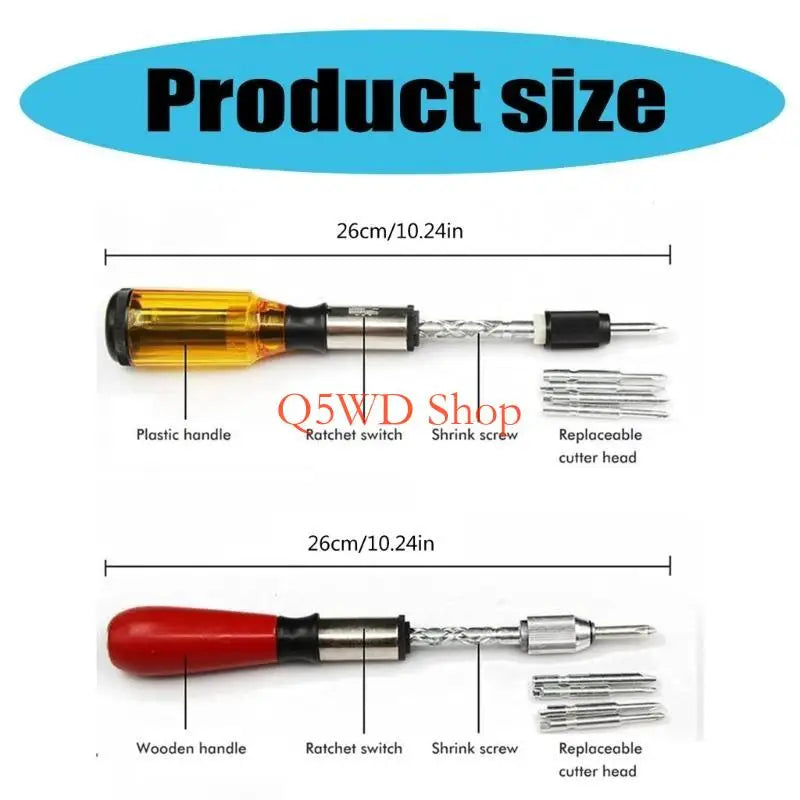 Semi-Automatic Push-Pull Ratchet Screwdriver | Spiral Drive Ratchet Screwdriver Axl