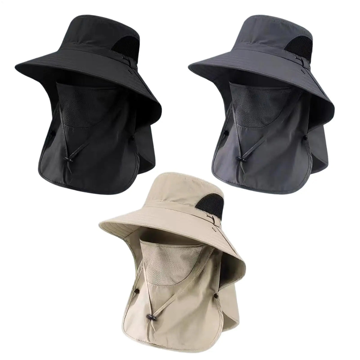 Wide Brim UV Sun Hat with Neck Flap – Waterproof Bucket Hat Outdoor Sun Hat Axl