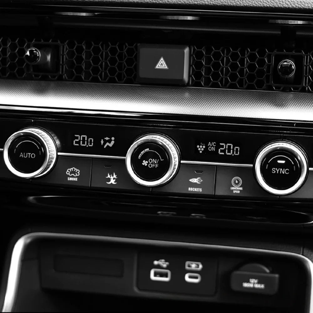15-Piece Car Switch Button Stickers – Dashboard Decal Set Car Interior Decals Axl