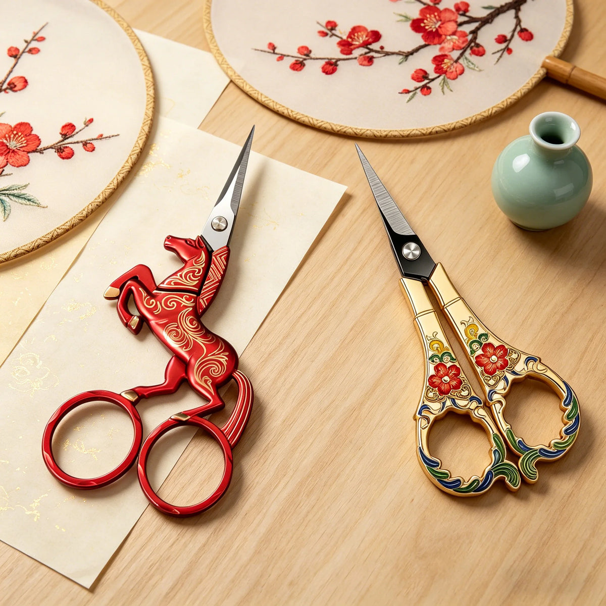 Horse Shaped Embroidery Scissors – Stainless Steel Sewing Shears Embroidery Scissors Axl Scissors-2PCS
