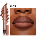 9-Color Waterproof Matte Lip Liner – Vegan Long-Lasting Matte Lip Liner Axl C9 40pcs with logo