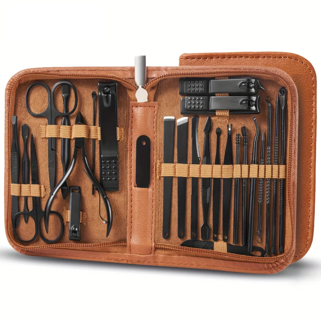 26-Piece Stainless Steel Nail Clipper Set – Pedicure Kit Nail Clipper Set Axl