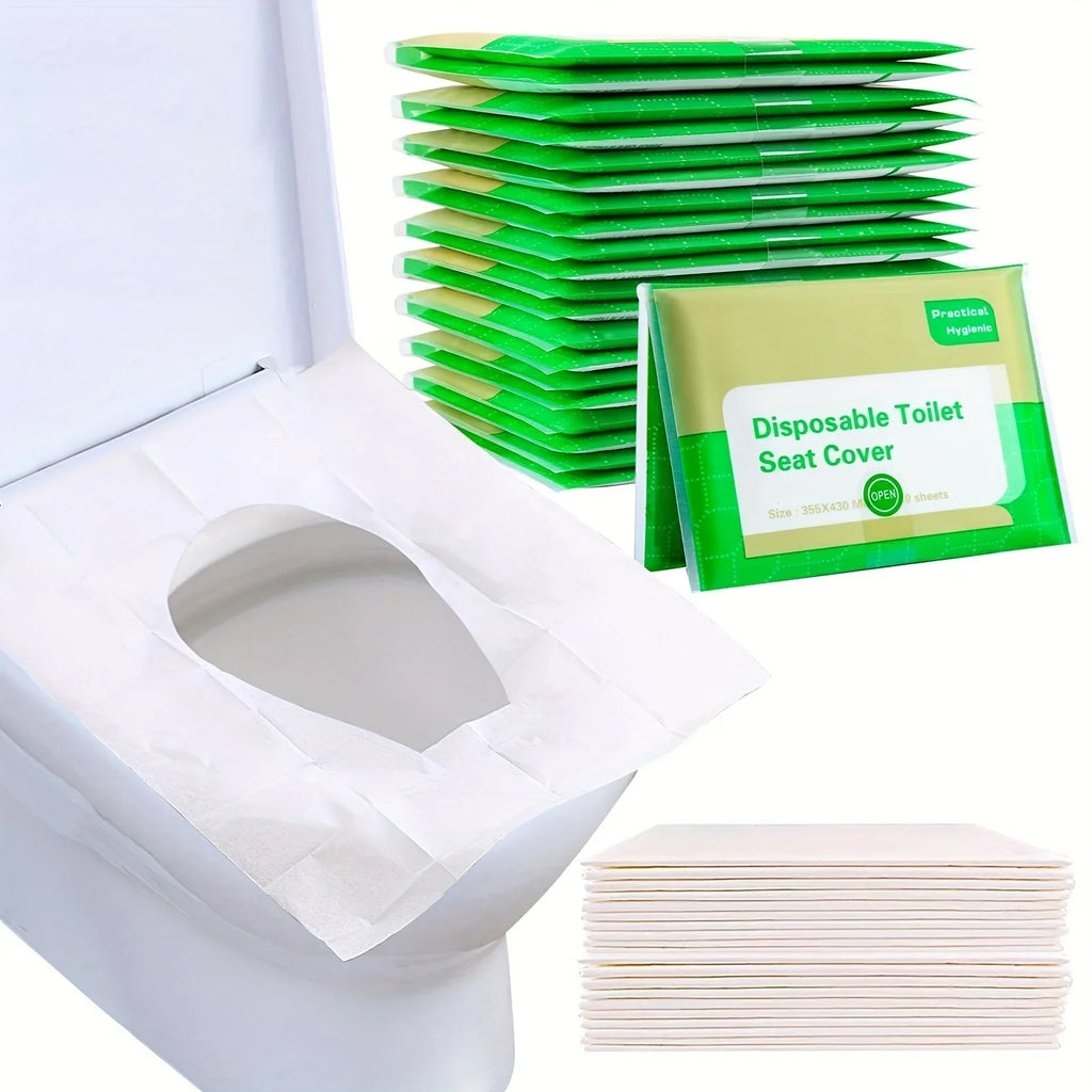 Disposable Toilet Seat Covers 10-Pack | Flushable Travel Toilet Seat Covers Axl