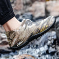 Men's Waterproof Ankle Rain Boots – Slip-On PVC Work Shoes Men's Rain Boots Axl Camouflage yellow 44