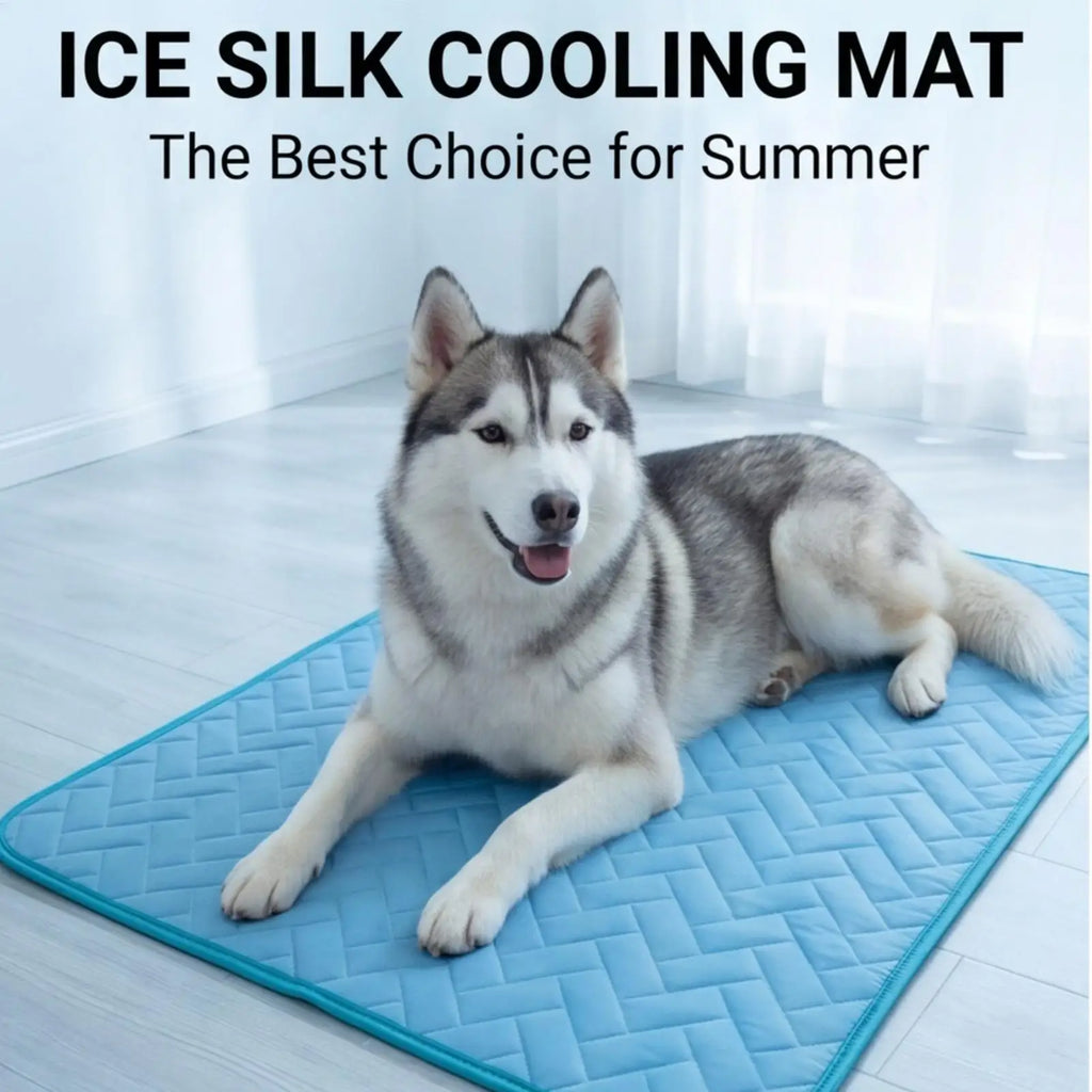 Dog & Cat Cooling Mat – Ice Silk Pet Bed S to 2XL Pet Cooling Mat Axl