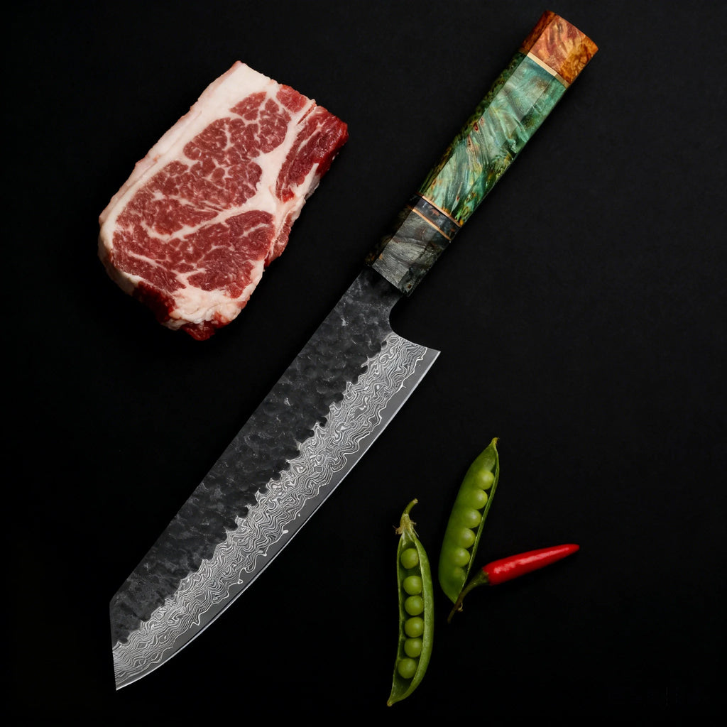 67-Layer Damascus Kiritsuke Chef Knife – Forged Steel 20.5cm Damascus Chef Knife Axl Kiritsuke Knife