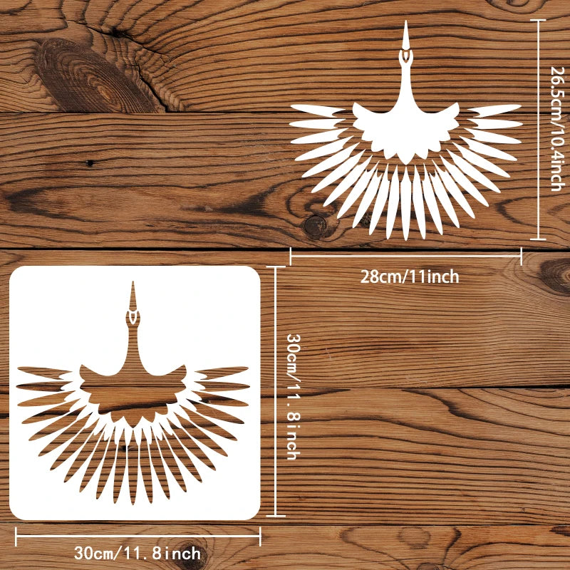 Chakra Symbol Stencil 11.8" – Reusable Mandala DIY Art Stencil DIY Craft Stencil Axl AECH04-08769