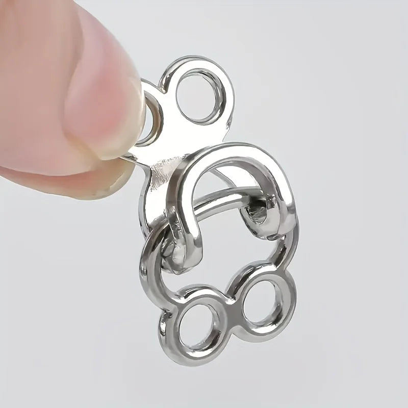 50-Set Zinc Alloy Invisible Hook & Eye Closures for Sewing Sewing Fasteners Axl