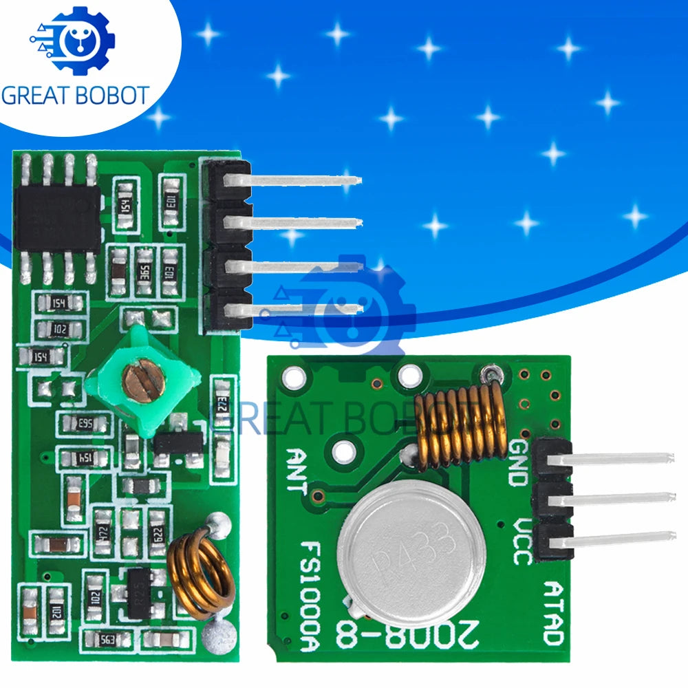 433MHz RF Transmitter & Receiver Module Kit for Arduino DIY RF Module Kit Axl