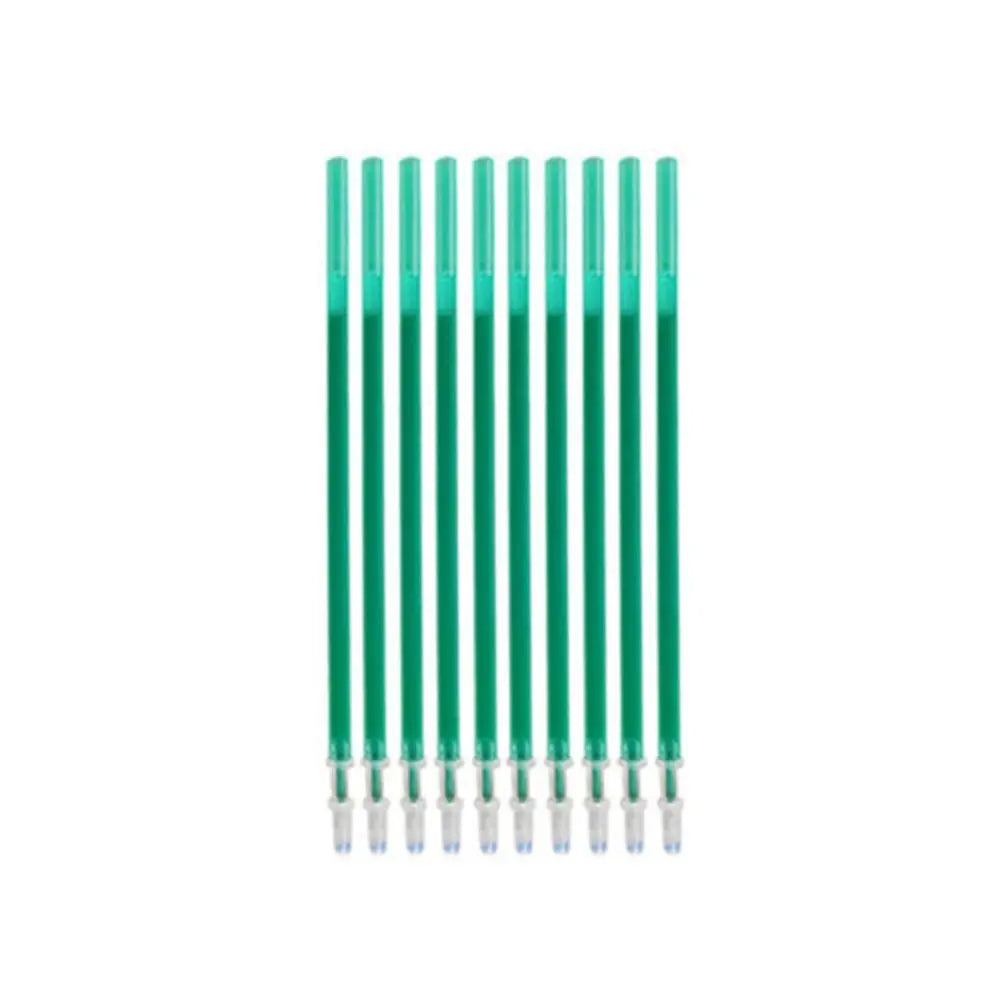 10-Pack Erasable Gel Pen Refills – 0.5mm Colorful Ink Gel Pen Refills Axl Green-10PCS