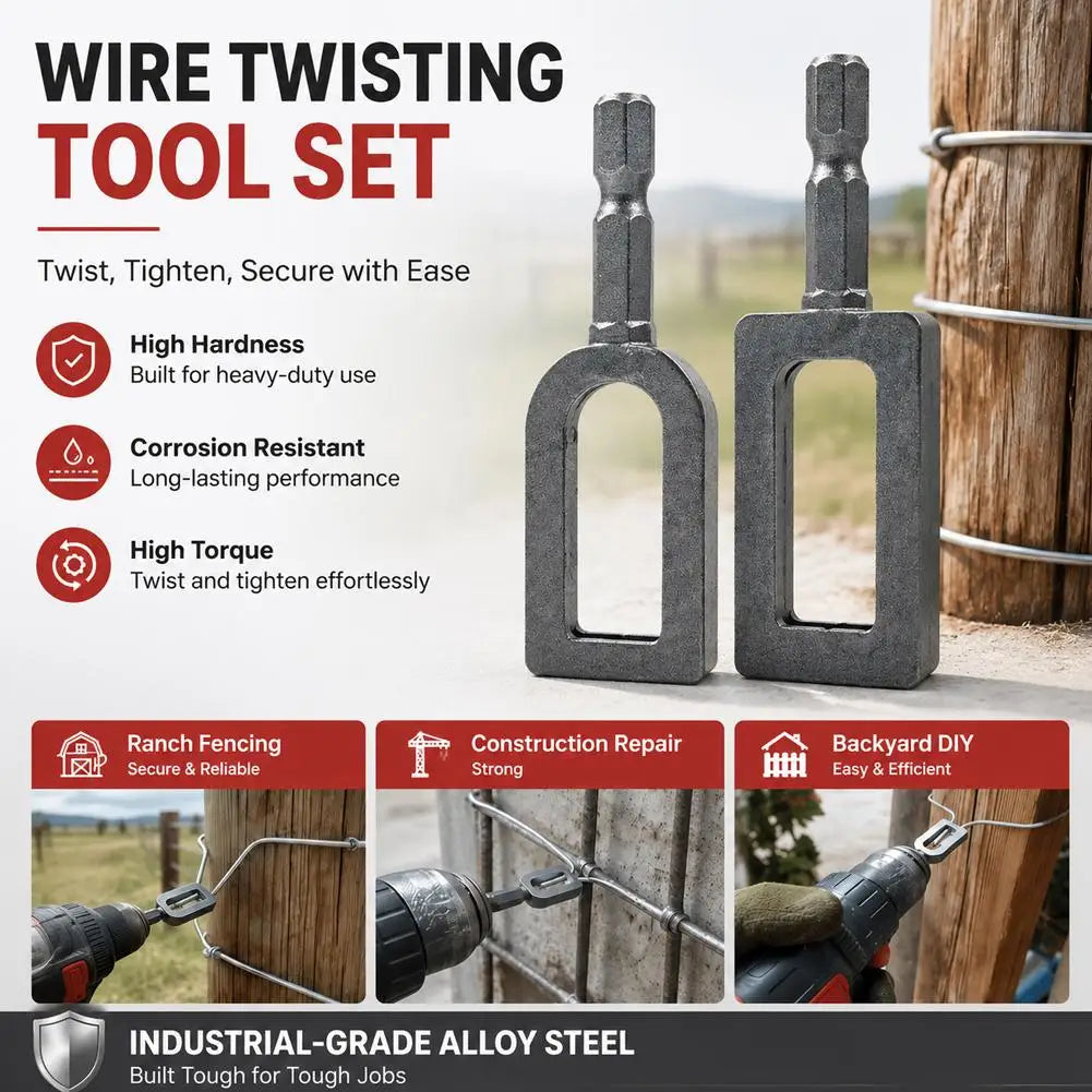 Drill Wire Twister Tool – Fence Wire Tying Chuck for Electric Drill Wire Twister Tool Axl