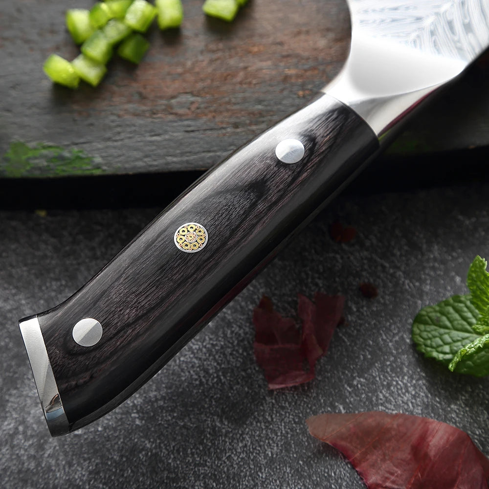 XITUO 7" Santoku Knife – Sharp 5Cr15Mov Steel Full Tang Santoku Kitchen Knife Axl