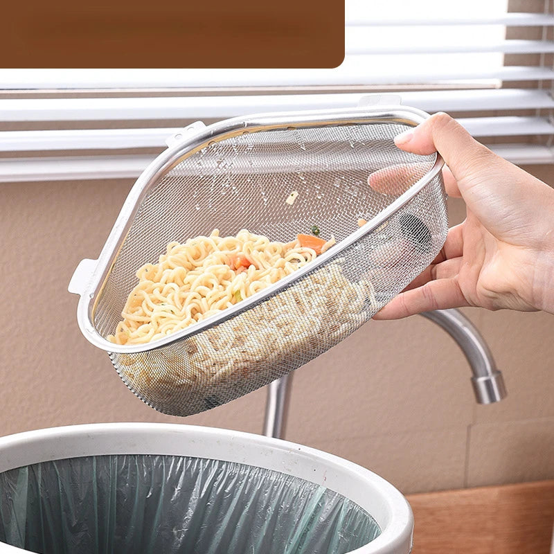 Stainless Steel Triangle Sink Drain Basket & Kitchen Organizer Sink Drain Basket Axl