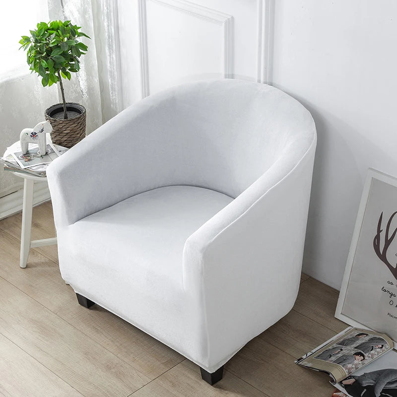 Thick Fleece Armchair Slipcover – Tub Chair Sofa Cover Armchair Slipcover Axl White