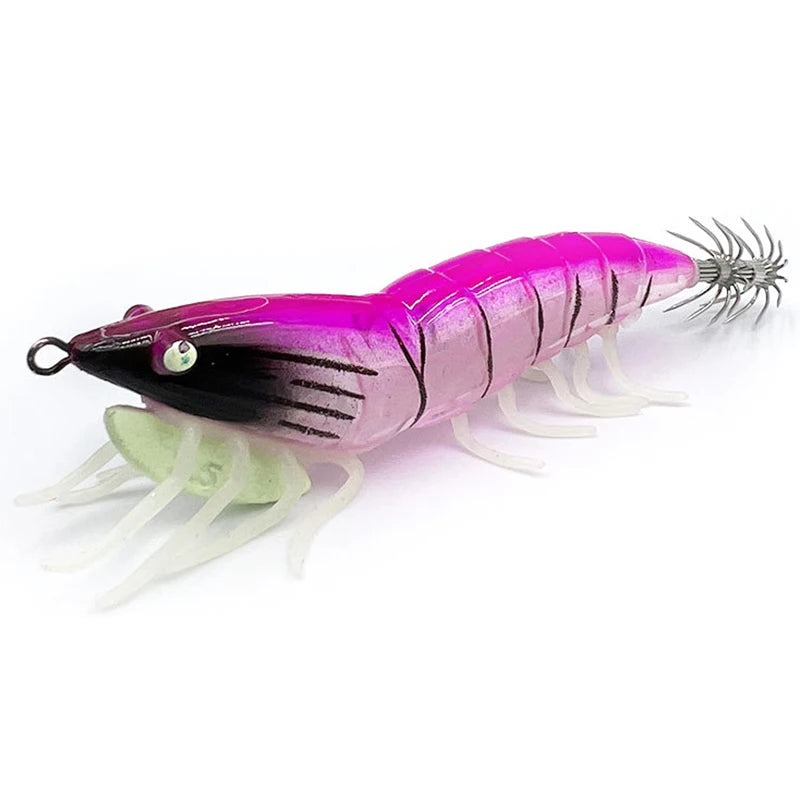 Luminous Wooden Shrimp Squid Lure – Soft Foot Fishing Bait Fishing Lure Axl 3.5 C