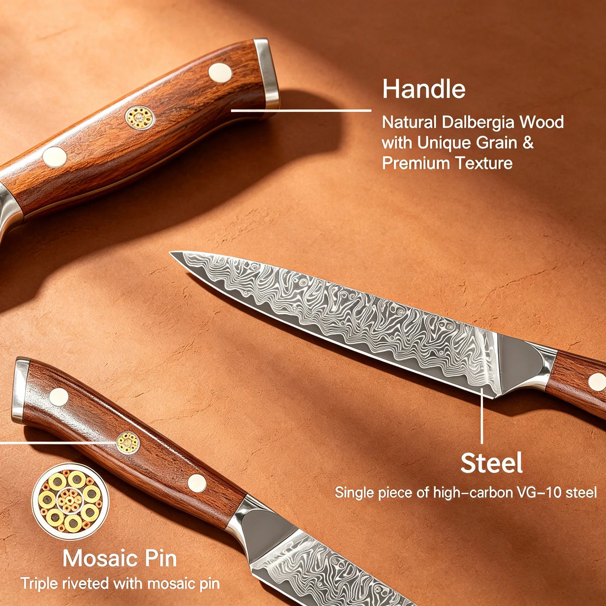 Damascus Steel Cleaver Knife – Forged Kitchen Utility Blade Damascus Kitchen Knife Axl