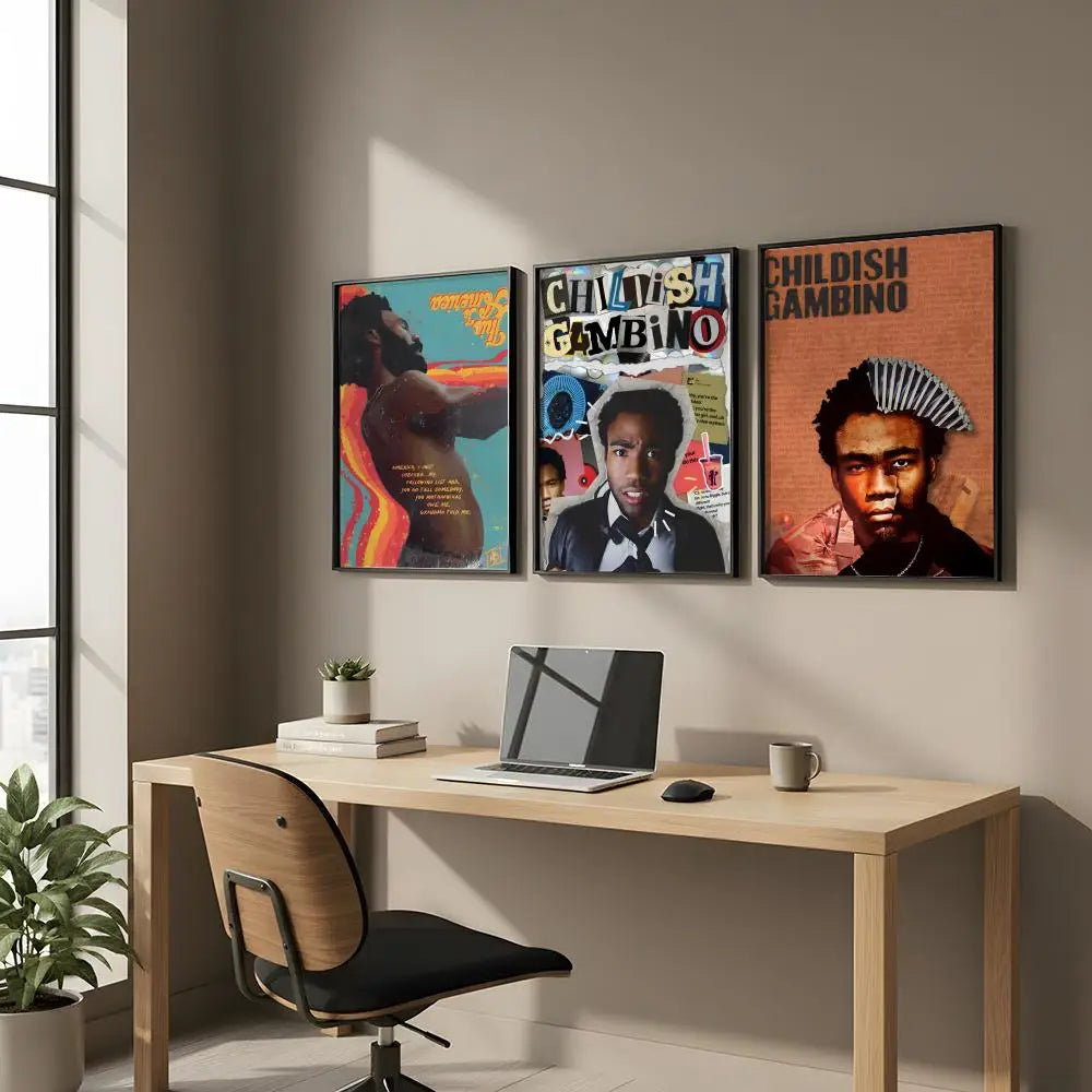 Childish Gambino HD Art Poster – Self-Adhesive Wall Sticker Art Wall Poster Axl