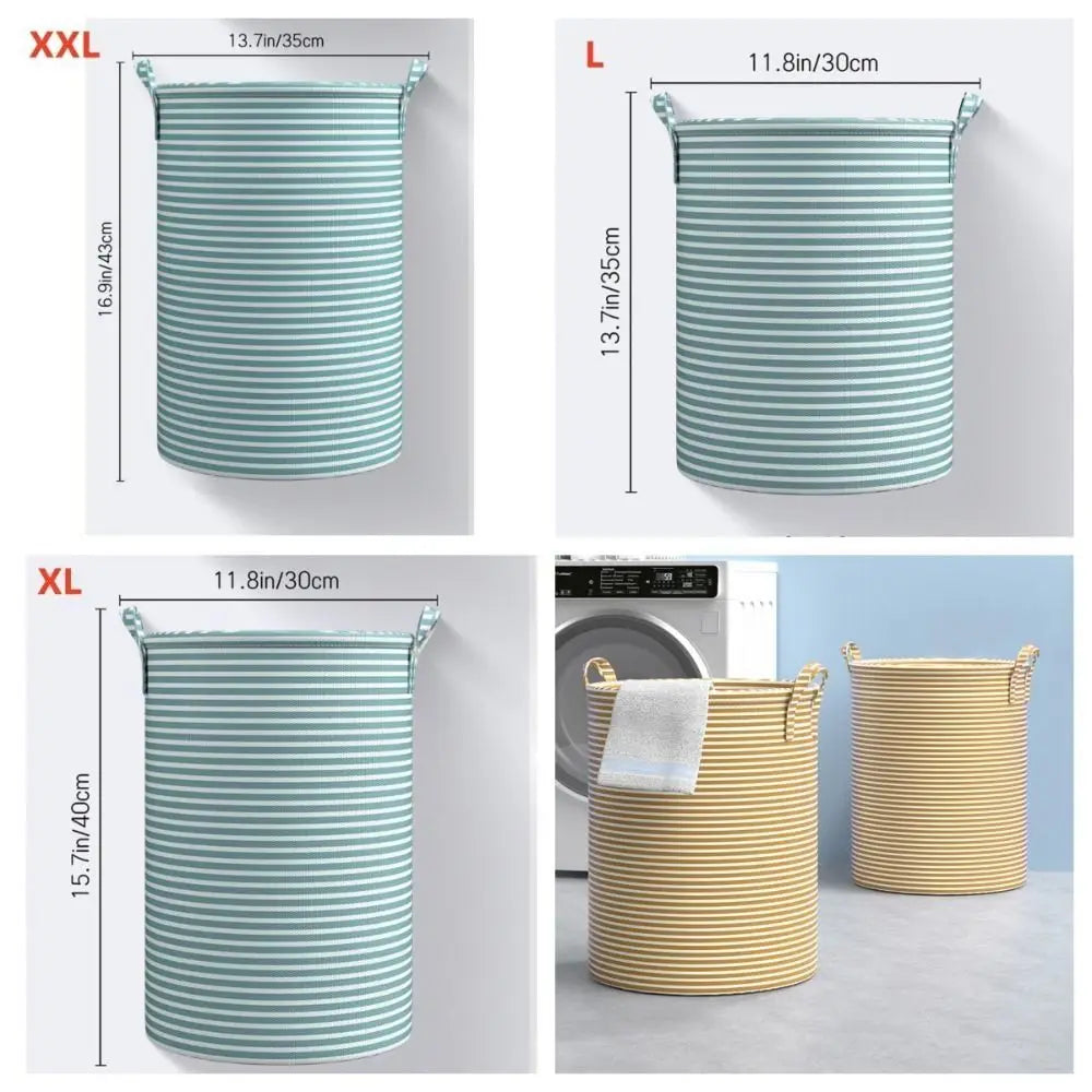 Foldable Cotton Linen Laundry Basket – Large Capacity Storage Laundry Basket Axl
