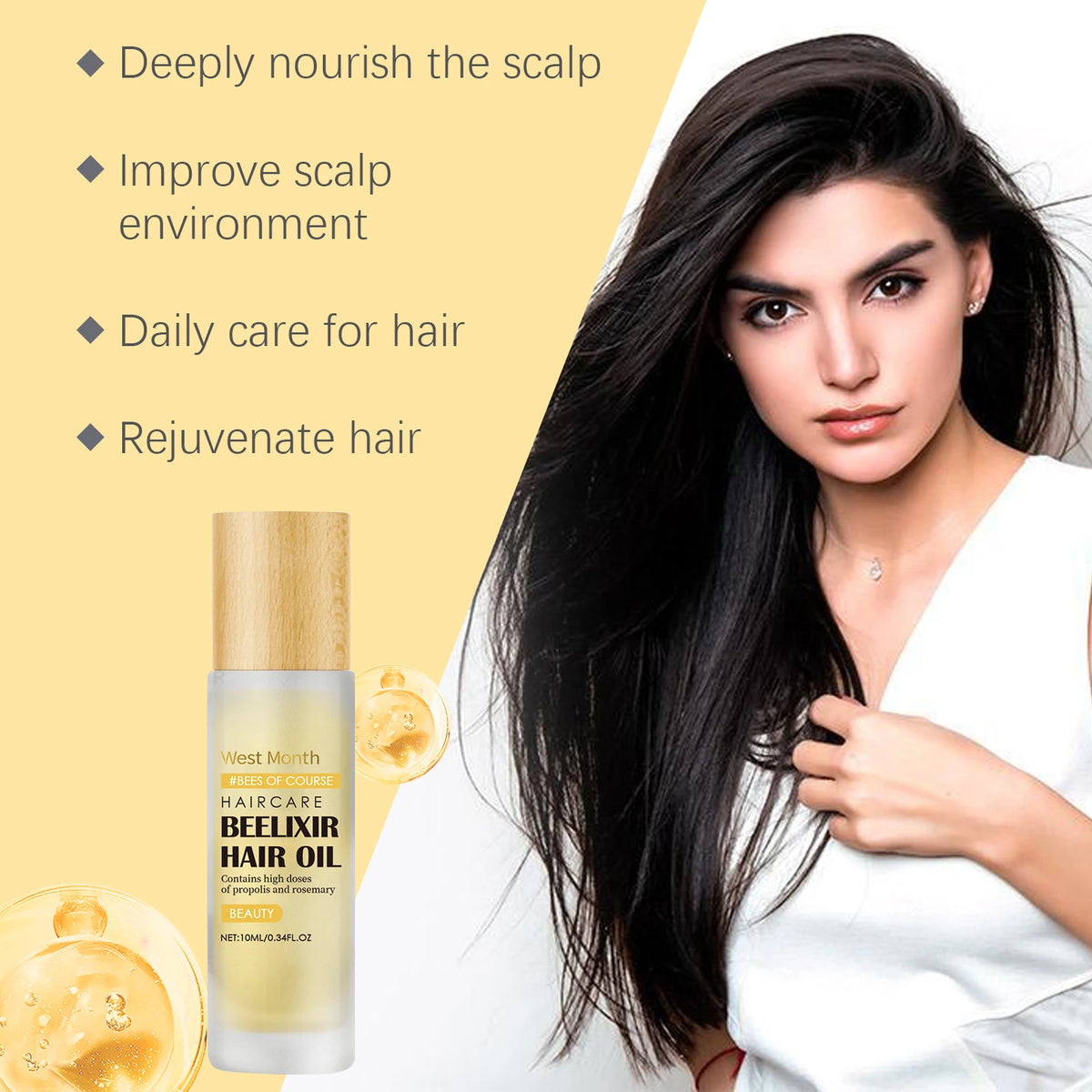 WEST MONTH Honey Hair Oil – Nourishing Scalp & Hair Treatment Hair Treatment Oil Axl