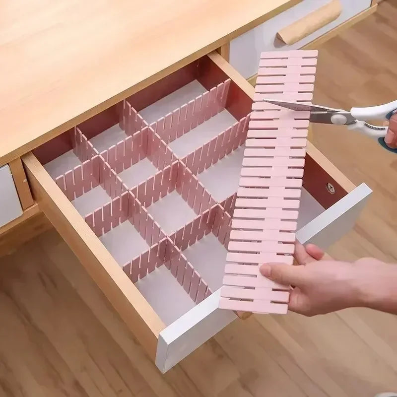 Plastic Drawer Dividers – Adjustable Organizer for Socks & Underwear Drawer Organizer Axl
