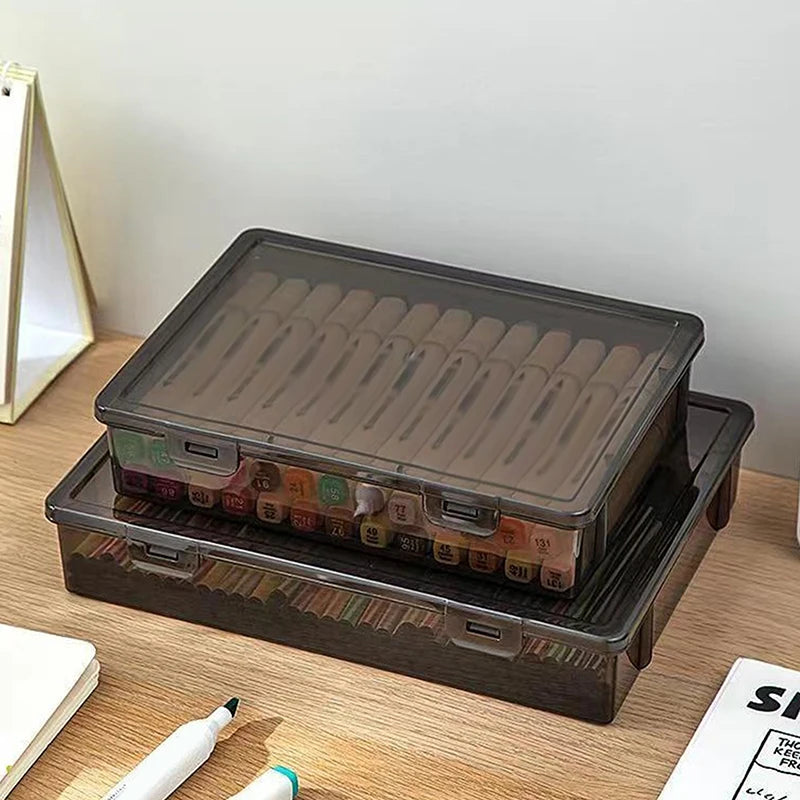 Clear A4 Document Storage Box – Transparent Desktop File Organizer Desktop File Organizer Axl